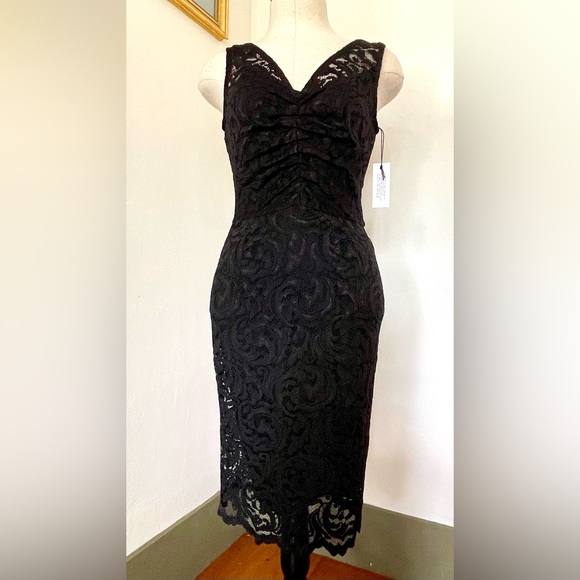 Velvet Dresses & Skirts - LBD Alert! Black Lined Lace Dress by Velvet NWT Size: P